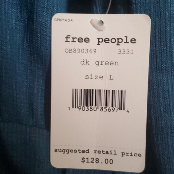 SALE Free People Sundown Cowl Neck Dress Teal - Picture 4 of 8